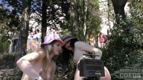 NebraskaCoeds – Josie Fresh And Matty Mila Perez Masturbating Outdoors In Forest Next To Graffiti…