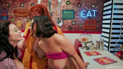 FutaWorld – Lauren Phillips, Chloe Surreal And Hailey Rose Dick’s Diner