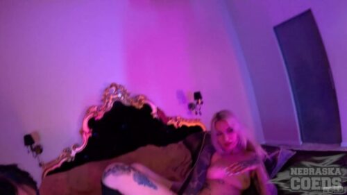NebraskaCoeds – Lesbian Double Dildo Sex In The Bedroom Cheri And Aloida Rfo Real Female Orgasms