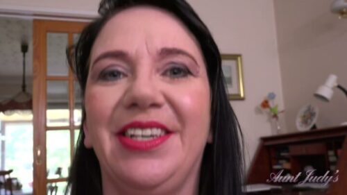 AuntJudys – POV : Bugging Your Wife Kjirsten at Her Home Office Setup Pays Off